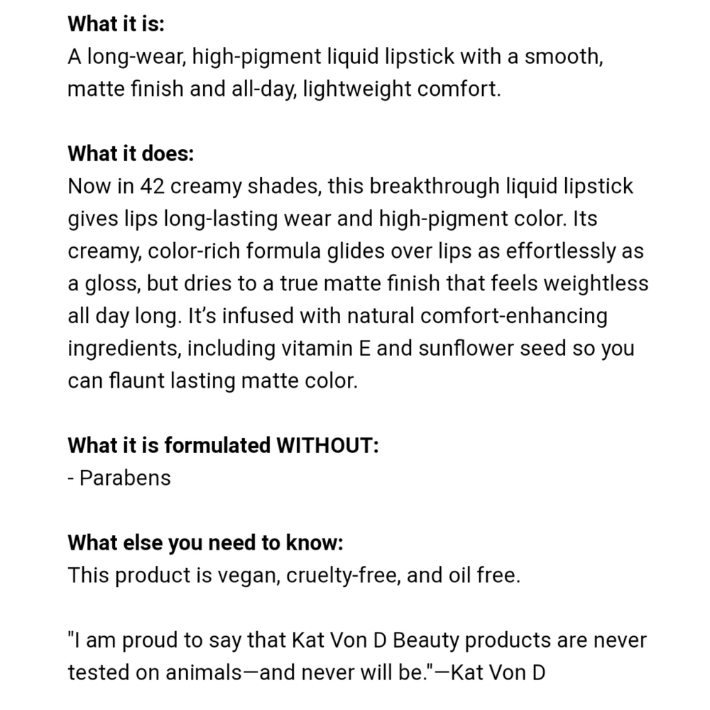 Kat von D lipstick - Picture 5 of 5